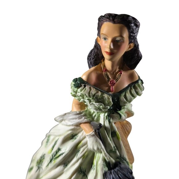 Vtg Gone With The Wind Scarlett Figurine Music Box Taras Theme trinket holder - Picture 2 of 7